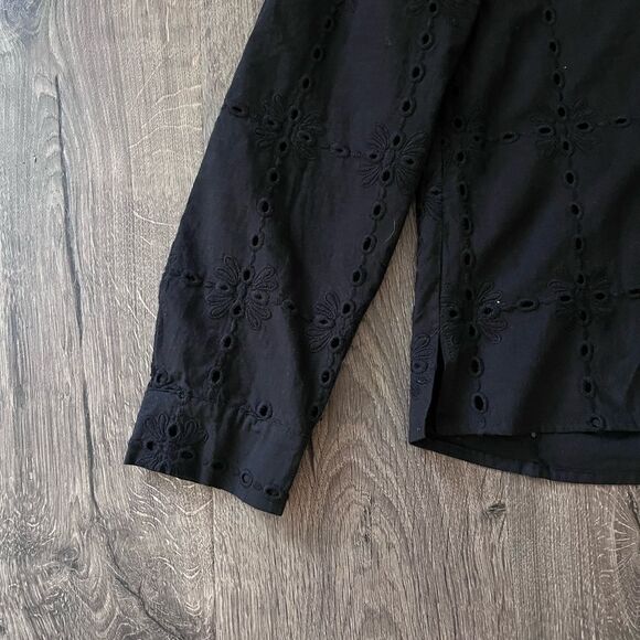 0039 ITALY Juliet Blouse - Black size Large - Picture 7 of 11